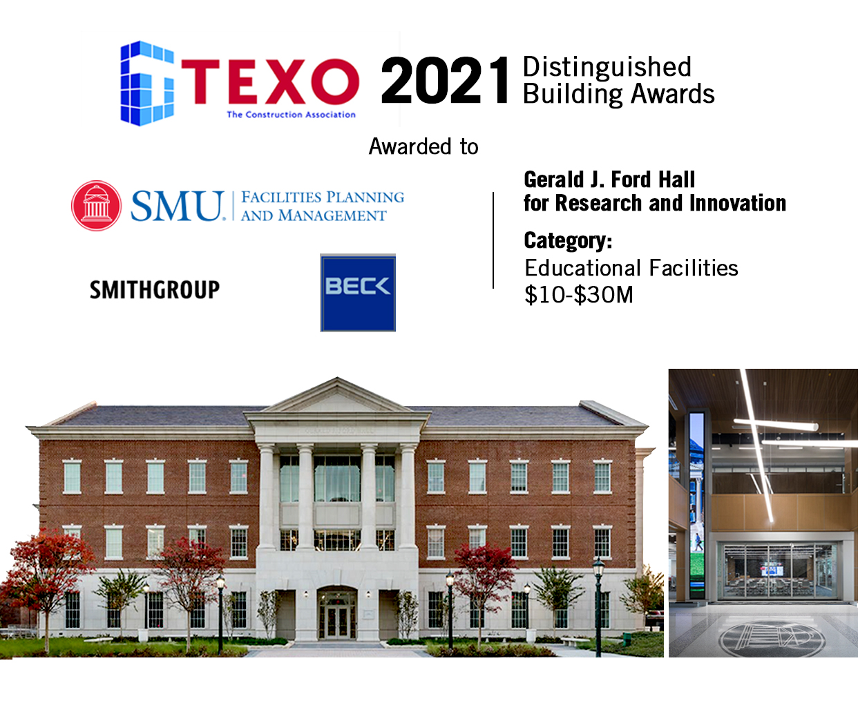 TEXO 2021 Award for Ford Hall