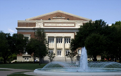 Picture of exterior of McFarlin Auditorium