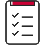 icon of white notepad with checklist