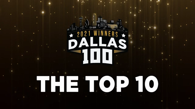 Opening screen of the 2021 Dallas 100 Top 10 Winners video
