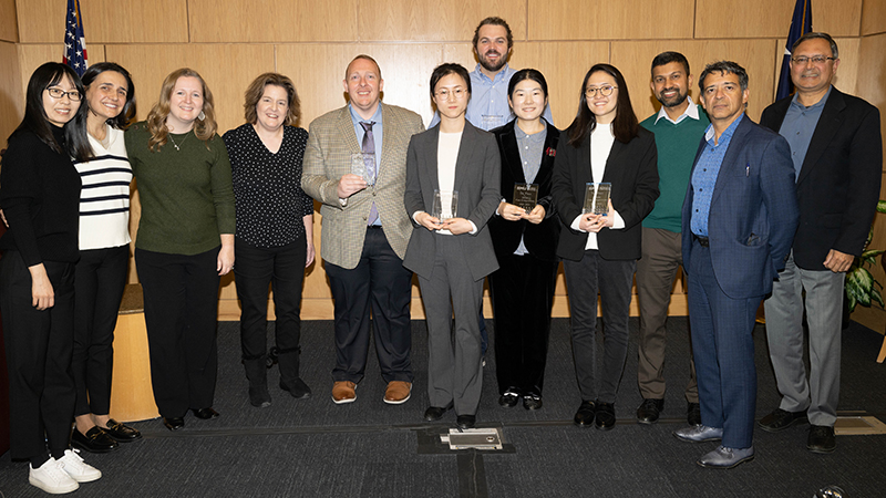Photo of students with awards at the ITOM Case competition 2023