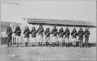 Indian Wars group black and white photo
