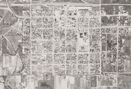 Grid 05 closeup showing Town of Irving, 1945