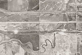 Grid 06 close up showing Trinity River, south of Dallas Love Field, 1945