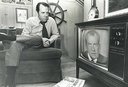  [Dallas Mayor Wes Wise Watches President Richard Nixon's Resignation]