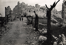 The ruins of the Abbey at Monte Cassino, 1944