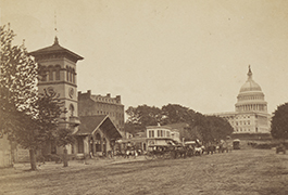 Washington Depot, with U. S. Capitol in the Distance.