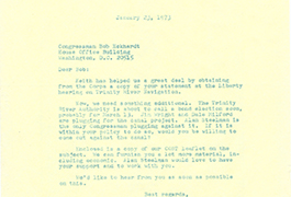  [Letter from Edward C. Fritz to U.S. Representative Bob Eckhardt, January 23, 1973]
