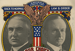  [Warren G. Harding and Calvin Coolidge Campaign Window Decal]