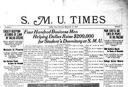 S.M.U. Times, Volume I, Number 1, September 11, 1915
