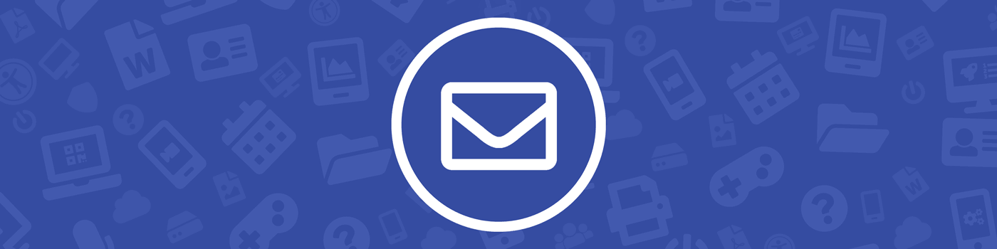 Email Services icon on blue background