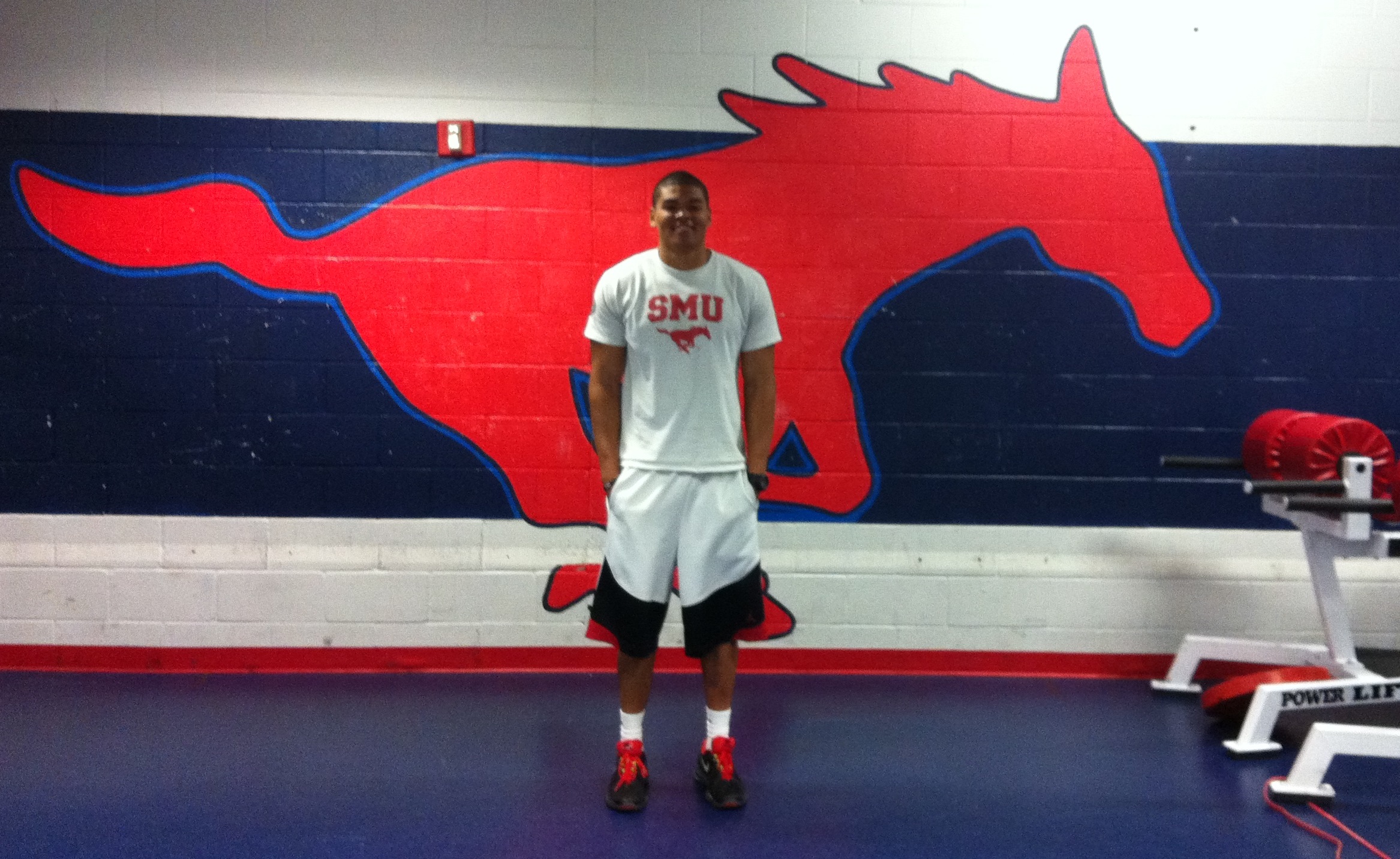 Marcus Holyfield at the SMU Strength and Conditioning Facility, The Loyd Center