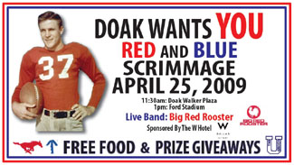 2009 Red and Blue scrimmage poster