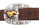 SMU Peruna belt buckle
