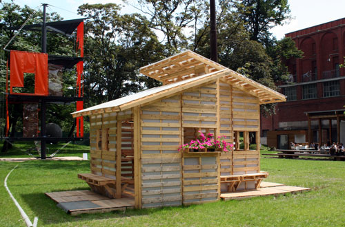 The Pallet House prototype by I-Beam Design