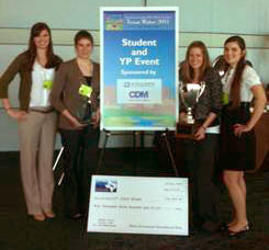 The winning design team from SMU's Lyle School of Engineering