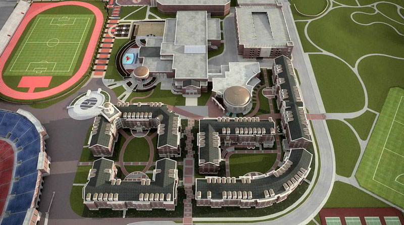 Rendering of SMU's new Residential Commons complex, scheduled for completion in 2014