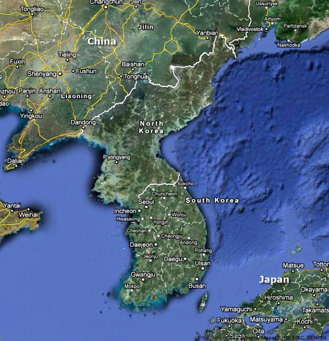 Korea Peninsula Map