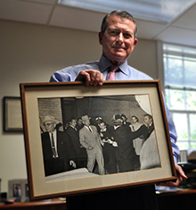 Tony Pederson with Bob Jackson historic photo