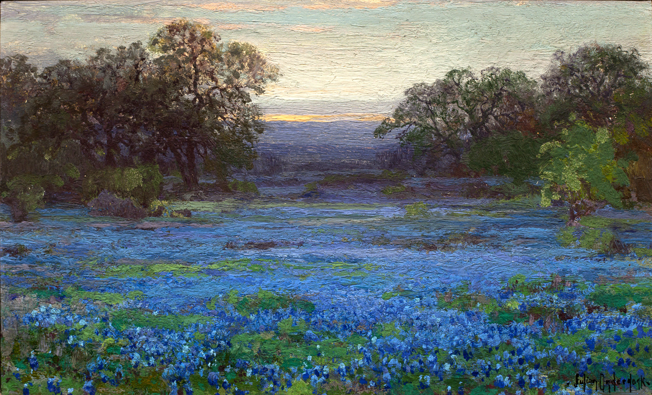 A Blue Bonnet Field - North Side of San Antonio by Robert Julian Onderdonk