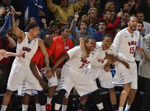 Courtside at SMU vs Cal on March 26
