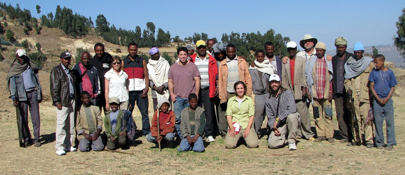 Bonnie Jacobs’ expedition gathers for a group picture near its Mush Valley campsite in 2011. Jacobs is fifth from the left in the second row. 