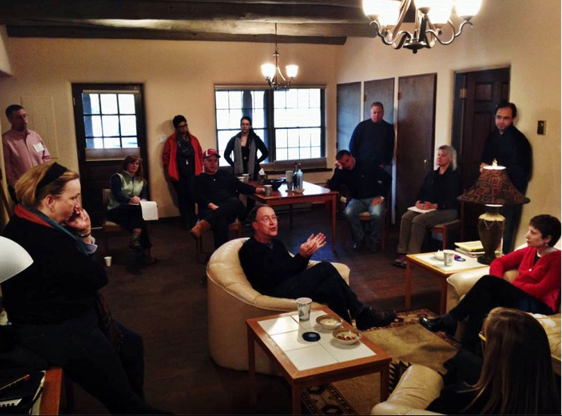 SMU faculty members gather in Taos for an ethics course development and writing workshop. 