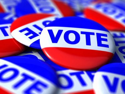 Stock photo of 'Vote' buttons
