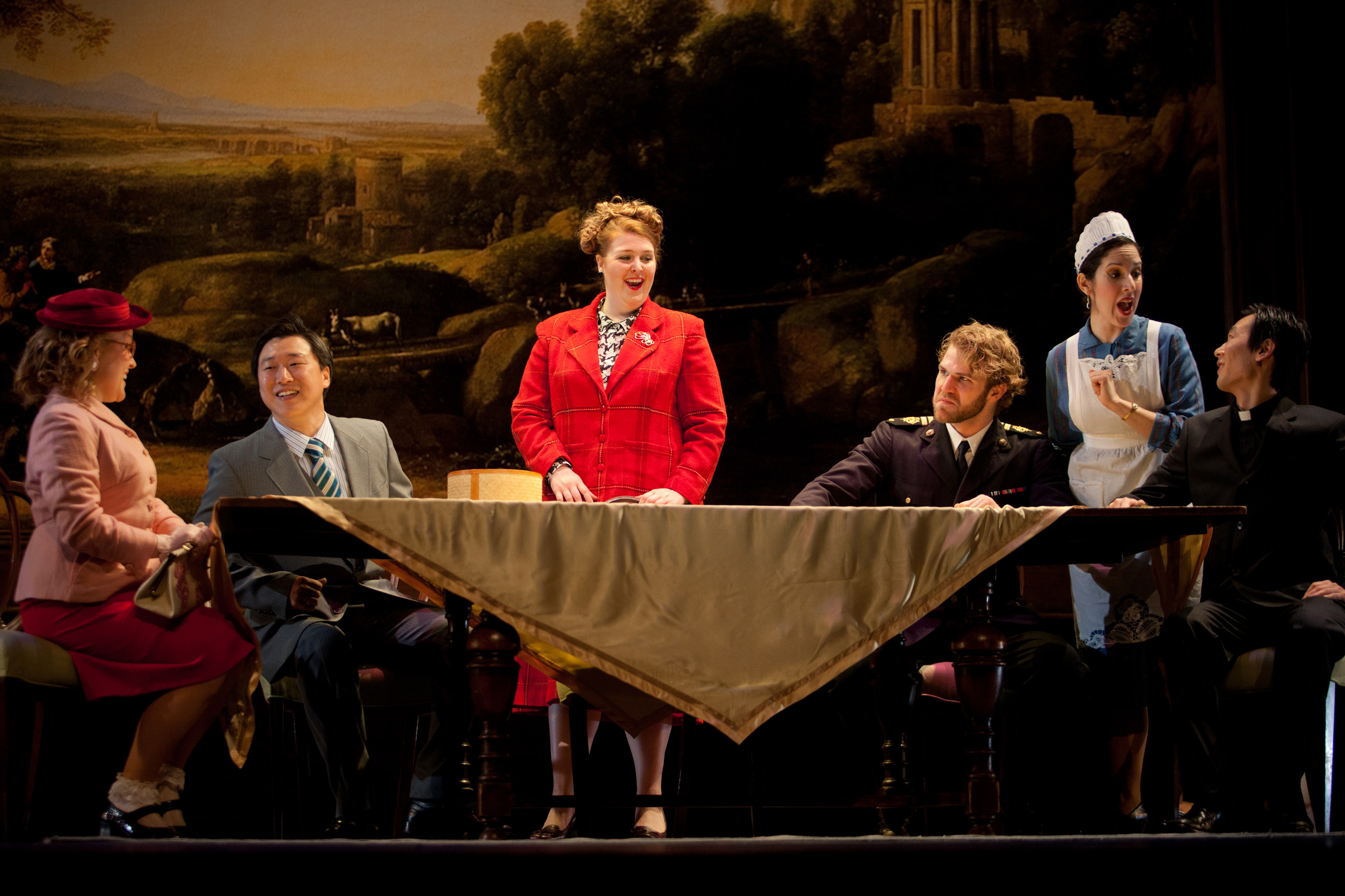 Scene from comic opera Albert Herring