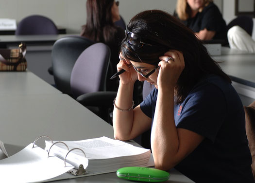 SMU Student Studying