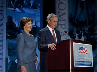 George and Laura Bush at SMU