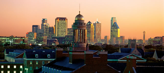 Dallas Skyline with SMU