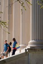 students on dh steps