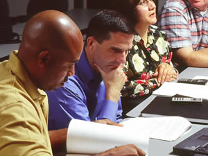 men studying