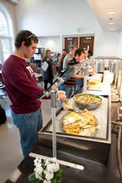 The Perkins Community eats lunch together Tuesday through Friday.