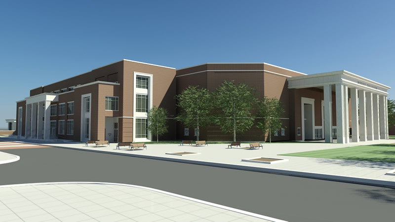 A rendering of the renovated Moody Coliseum, which will include a range of enhancements and new technology. 