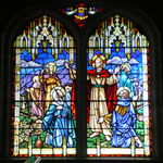 Stained Glass Window in Saint Matthew Cathedral in Dallas
