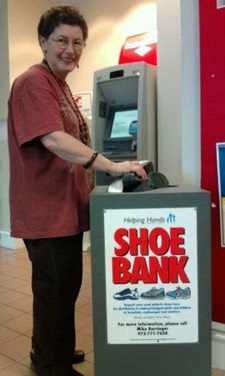 shoe bank donation barrell