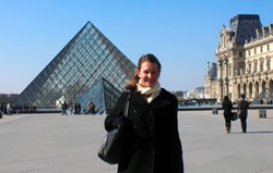 Rachel in Paris in spring 2010