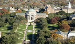 Arial view of Dallas Hall at SMU