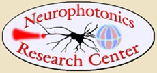 Neurophotonics Research Center Logo on tan background