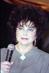 Elizabeth Taylor in Dallas in 1996 for AIDS fundraiser