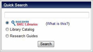 SMU Library Discover tool