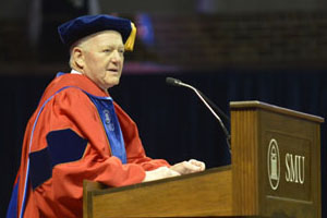 Ray Hunt at SMU Commencement on 21 December 2013