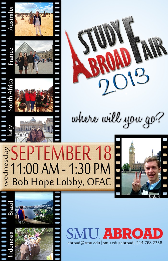 SMU Study Abroad poster for fall 2013