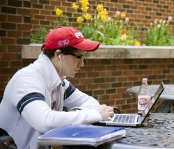 SMU Student Studying