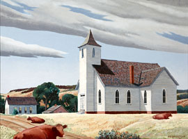Three Cows and a Church by H. O. Robertson