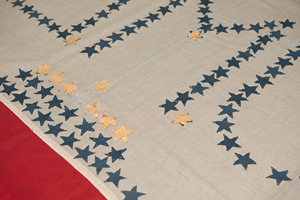 Gold stars for 11 students killed during the first World War on SMU's 1917 service flag