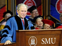 George W Bush at SMU on 16 May 2015