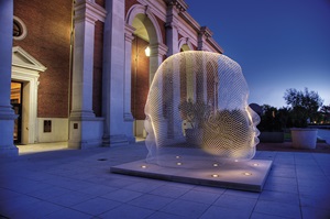 Meadows Museum with Sho, a monumental sculpture by contemporary Spanish artist Jaume Plensa